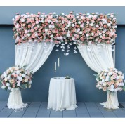 Burlap With Pink Lace Table Runner