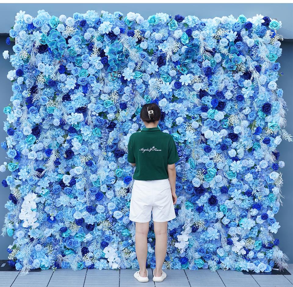 stage decoration with flower pot covered with curtain9