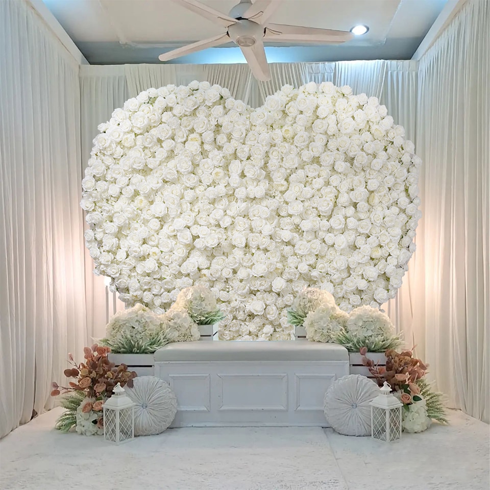 artificial flowers in white pot