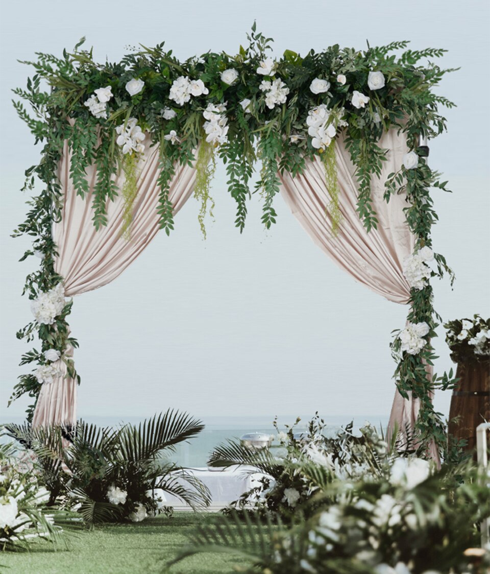 orange brown and gold wedding decorations