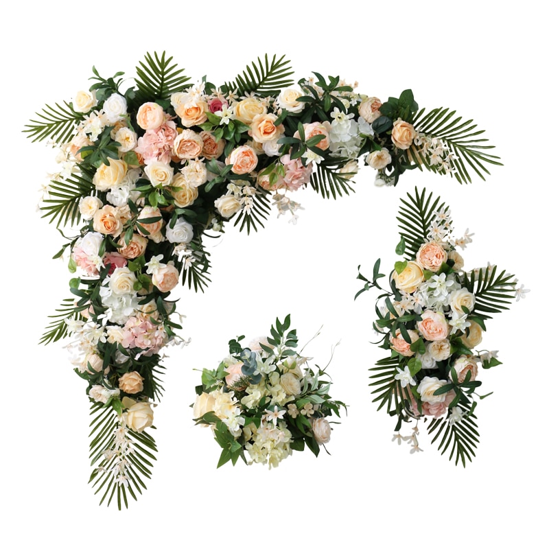 decorative white wedding arch2