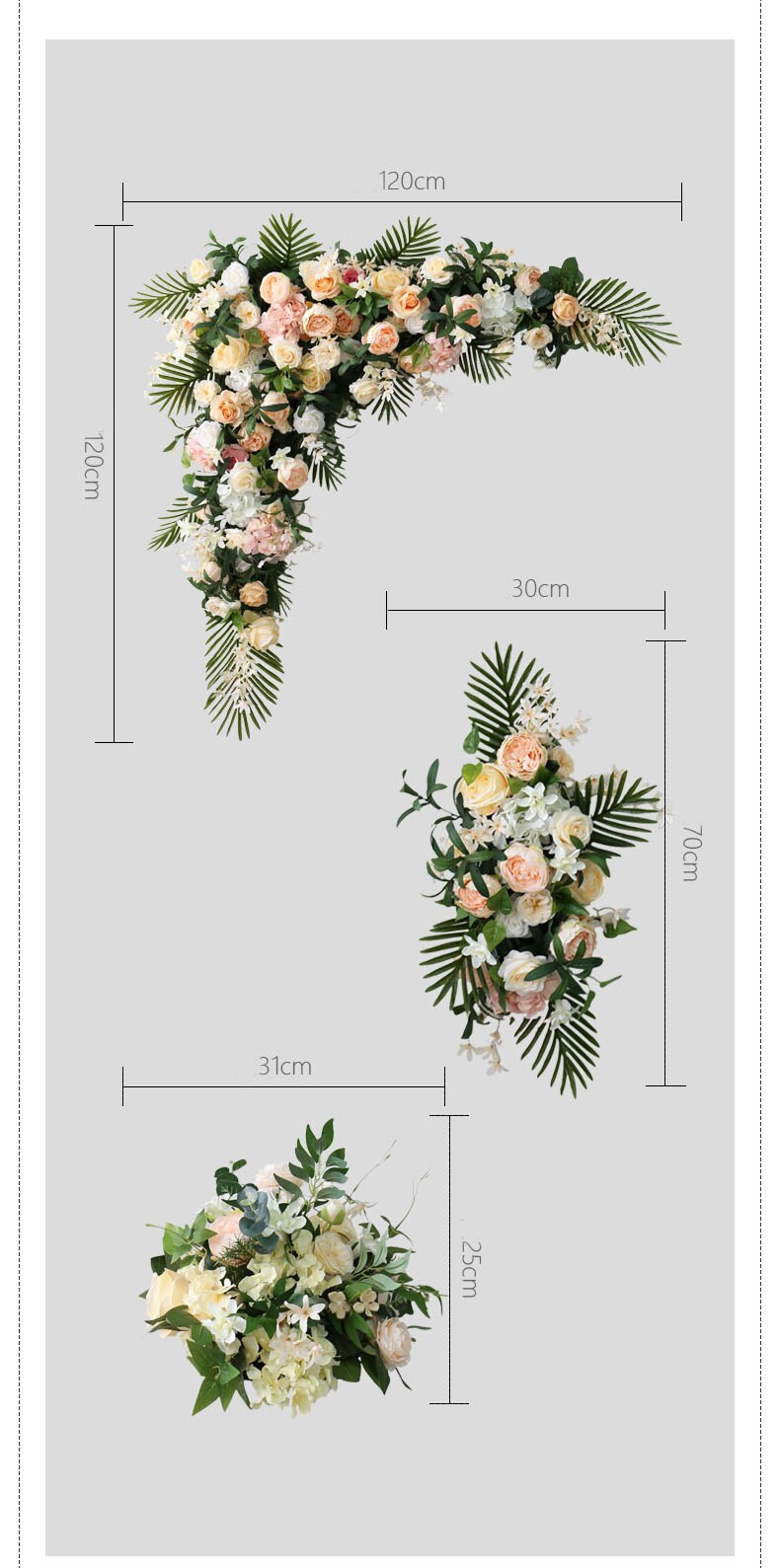 decorative white wedding arch1