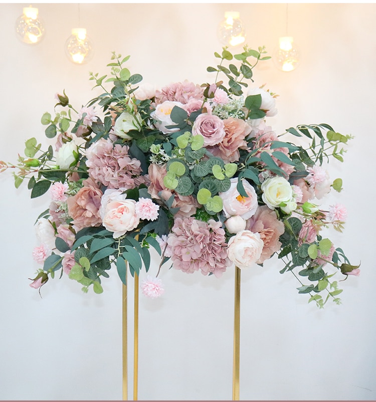 Assembling a sola flower wedding bouquet with wire and tape