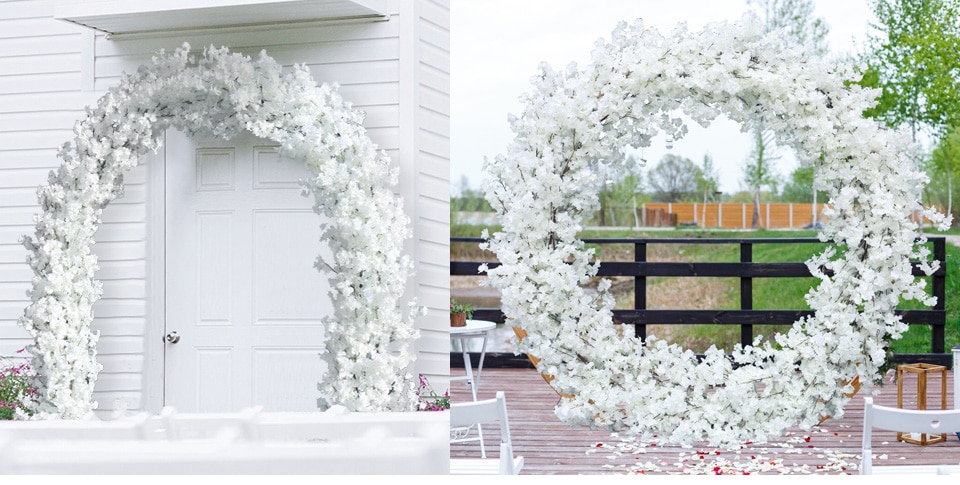 wedding floral photo backdrop