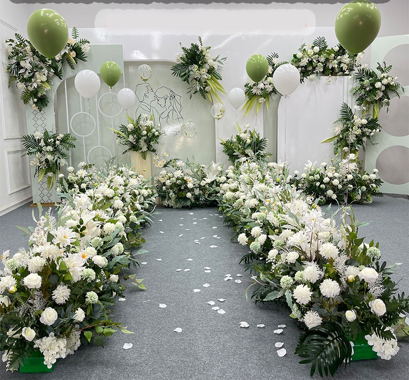 artificial plastic flower garlands